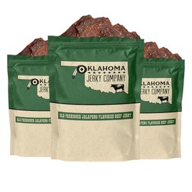 Old Fashioned Jalapeno Beef Jerky - No Frills Tough and Old Style Dry Beef Jerky - All Natural, Gluten Free, No Added Preservatives and No Added MSG, Healthy Protein Snacks, 2 oz (Pack of 3)