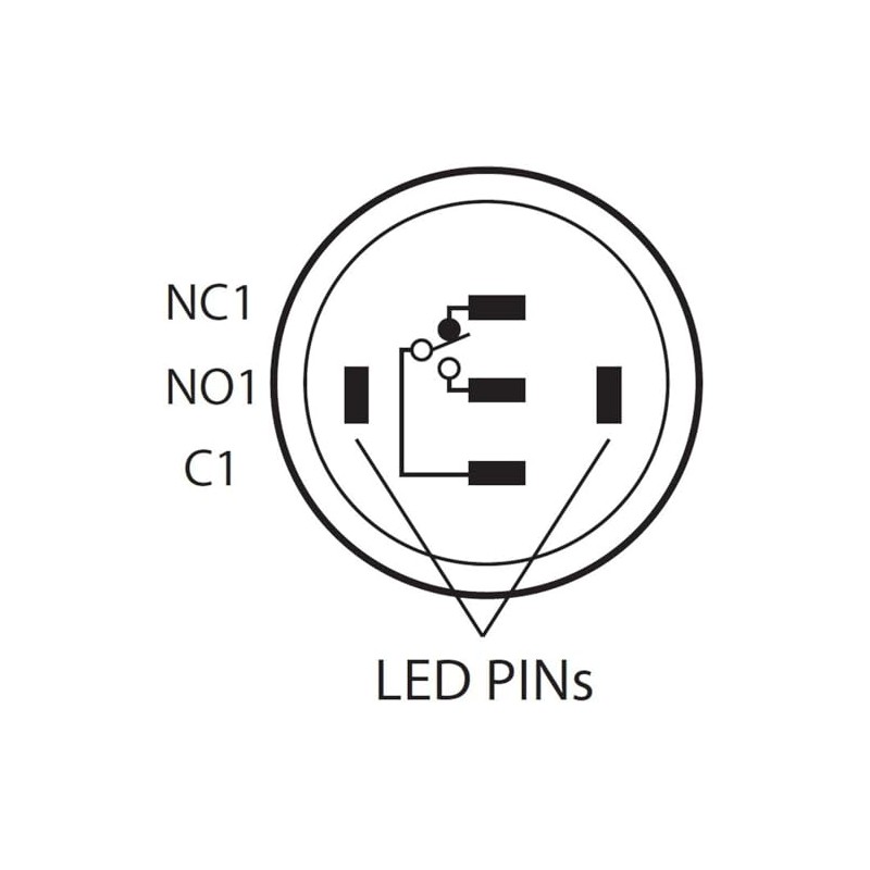 Lumonic Stainless Steel Push Button Flat 19 mm Diameter I