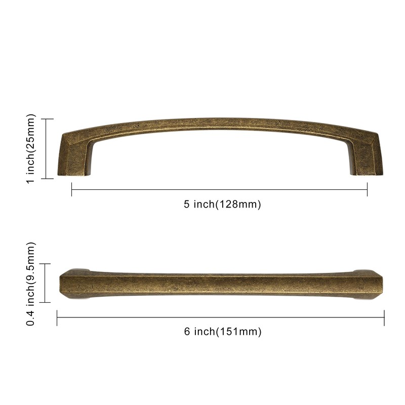 Asidrama 10 Pack 5 Inch(128mm) Champagne Bronze Kitchen Cabinet Handles,