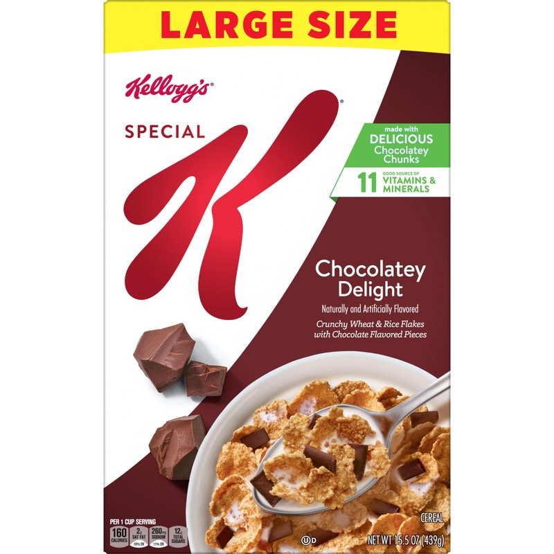 Kellogg's Special K Breakfast Cereal, Family Breakfast, Fiber Cereal, Large