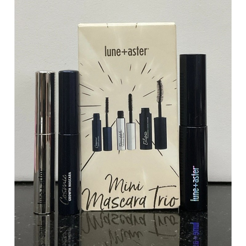 Lune + Aster Mini Mascara Trio Growth Eclipse Volumizing Curling