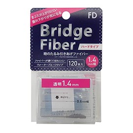 FD Bridge Hard Fiber Double Tape, Double Eyelids Hard Type, Transparent 0.06 inch (1.4 mm) Wide, 120 Pieces y2
