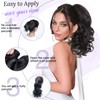 Wirctp Ponytail Extension,16" Claw Clip in Ponytail Extensions Long Curly