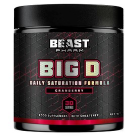 Beast Pharm | BIG D Daily Creatine Monohydrate Powder | 390g/30 Servings | Eddie Hall's | Cranberry