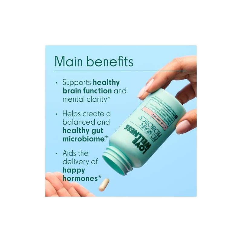 Love Wellness Suplemento Nootropics Brain Support, Big Brain Probiotics Función