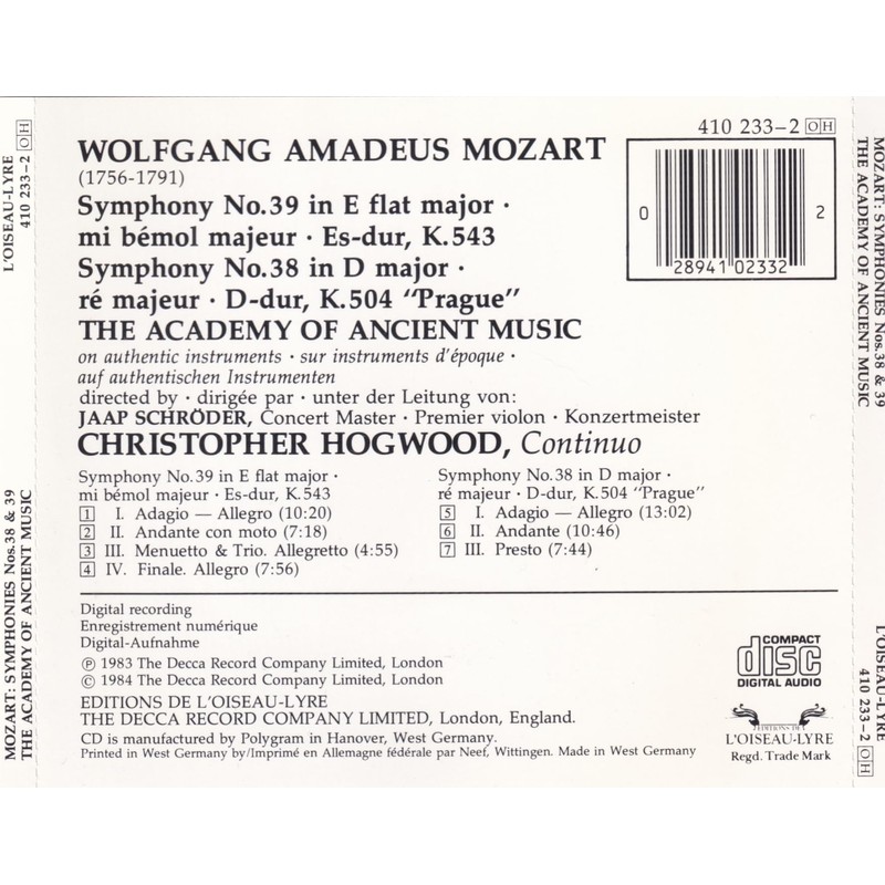 Symphonies 38 & 39