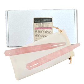 Gua Sha Chakra Wand by This Hippie Girl, Accupressure Massage Wand for Facials, Myofascial Release for Facial Pain, Facial Muscle Lifting, Facial Trigger Points, Rose Quartz Facial Tool