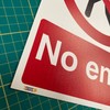No Entry Safety Sign A5 (210 x 148mm) – Bold