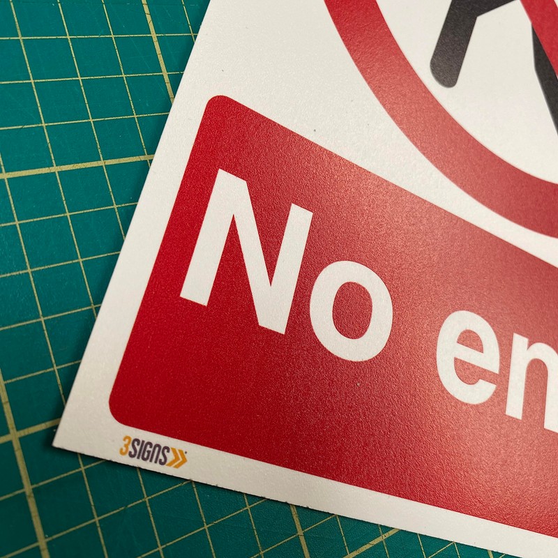 No Entry Safety Sign A5 (210 x 148mm) – Bold