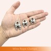 12 Pcs M12 Cable Clamps,Wire Rope Clamp,6 Pcs 1/2" Thimble