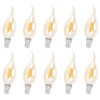 10PCS C35 LED Gold Filament Bulb 2700K 4W E14 Base
