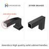 Amerdeco 10 Pack Matte Black 5 Inch(128mm) Hole Centers Kitchen