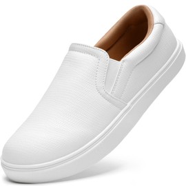 STQ Womens Slip On Shoes Business Casual Shoes Comfortable Fashion Sneakers White Size 9