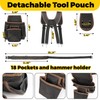 Tool Belt,Professional Tool Belts for Men with Suspenders,18 Pockets Heavy