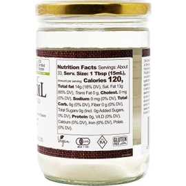 Chef's Choice Organic Extra Virgin Coconut Oil Unrefined 16.9 fl oz (500 ml) (3:500 ml x 2 pieces)