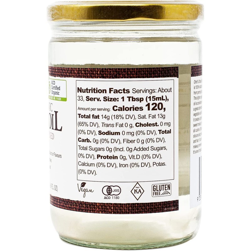 Chef's Choice Organic Extra Virgin Coconut Oil Unrefined 16.9 fl