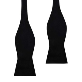 FERUCCI Mens Oversized Self tied Black Velvet Bow Tie -Tuxedo Bowtie, Mens big bow tie (one size)