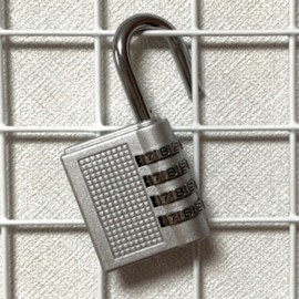 Silver 4-Digit Dial Combination Lock Silver 2ea