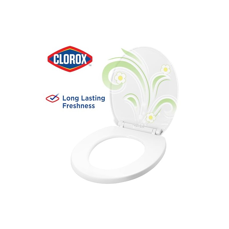 Clorox Elongated Scented Plastic Toilet Seat with Easy-Off Hinges -Tyler