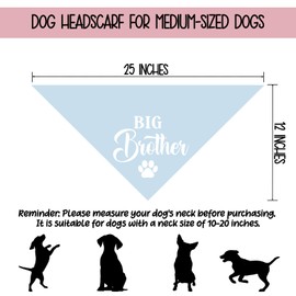 Big Brother Dog Bandana Pregnancy Announcement Big Brother Bandana Gender Reveal Baby Announcement Dog Scarf for Small and Medium Cats Dogs