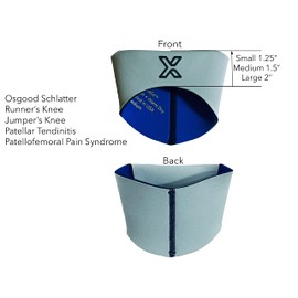 Body Helix Patellar Tendon Support Strap for Osgood Schlatter, Runners Knee, Jumpers Knee, Patellofemoral Pain - Youth and Adult - Knee Band for Knee Pain (Royal, Medium)