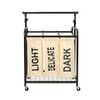 Udorich 3-Bag Rolling Laundry Sorter with Adjustable Hanging Bar, White