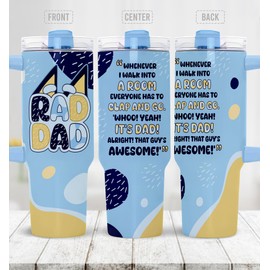 MARSANA Dad Tumbler - 40Oz Father Coffee Cup - Gifts for Dad, Husband - Father's Day Gift