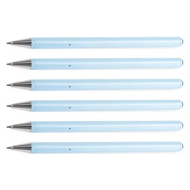 Pentel Pack of 6 SUPERB BK77 Anti-Bacterial Ballpoint Pens + Fine Tip Blue