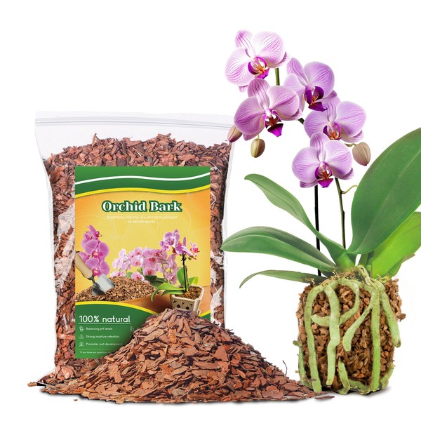 2qt Orchid Bark Horticultural Grade- Natural Mulch for Potted Plants,