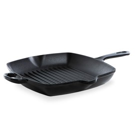 BK Bourgogne Enameled Cast Iron Induction Nonstick Grill Pan, PFAS Free, Dishwasher Safe, Jet Black