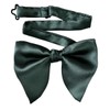 szzqdzsw Men Solid Oversize Pre-Tied Adjustable Bow Tie Pocket Square