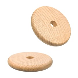 Craft County 3 Inch Wooden Disc Bead – for DIY Projects, Making, and Counting Tiles (10 Pack)