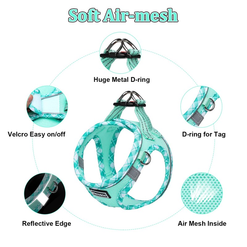 Mercano Soft Mesh Dog Harness and Leash Set, No-Chock Step-in