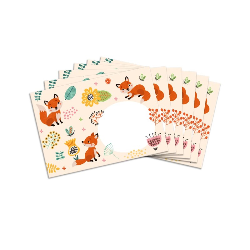 Letter Pad with Envelope for Kids Fox Animals Stationery Set