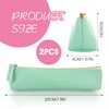 cobee Leather Pencil Case, 2 Piece Pencil Case, green/pink, leather