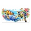 Twisted R Design Tropical Sea Turtles Front License Plate Car