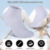 Monxiery Mens 100% Cotton Cushioned Ankel Socks, Athletic Performance Running