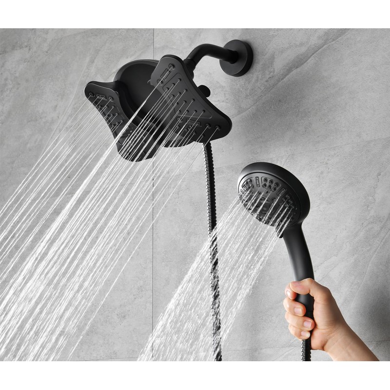GRICH 2.5GPM Shower Heads with Handheld Spray Combo: High Pressure