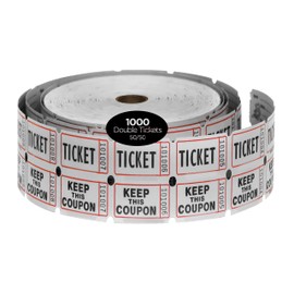 Raffle Ticket: Double Roll of 1000 Tickets (White)