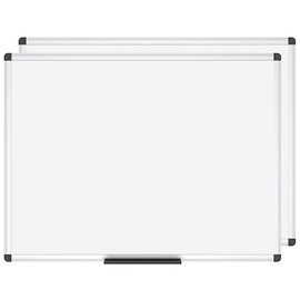 VIZ-PRO Magnetic Whiteboard/Dry Erase Board, 48 X 36 Inches, Pack of 2