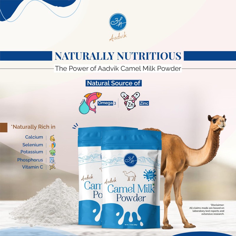 Aadvik Camel Milk Powder | Rich in Calcium for Strong