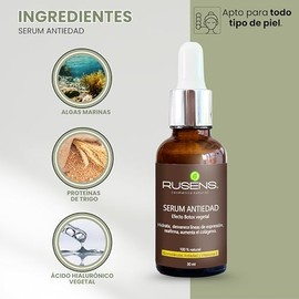 Rusens - Serum Antiedad Ácido Hialurónico 100% natural con Efecto Tensor. Activa Colágeno y Elastina