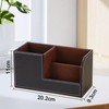 VKFOFEG Schreibtisch Organizer, PU Leder Stiftehalter Schreibtisch, Büroorganizer mit 3