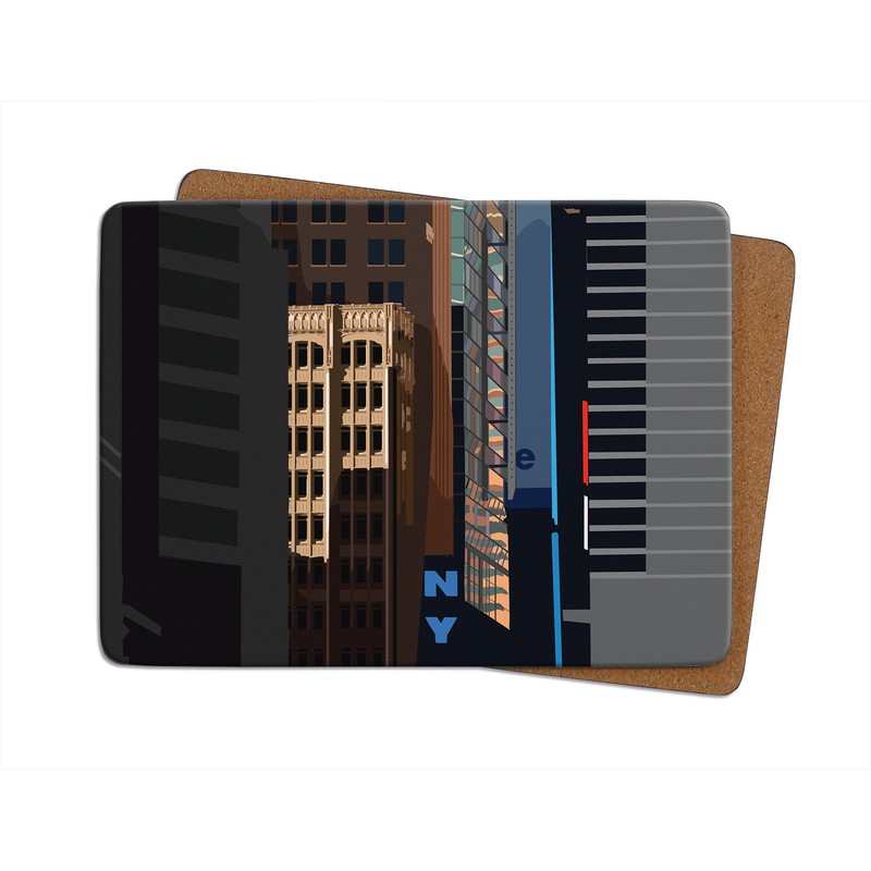 New York Set of 4 Placemats by Leslie Gerry -