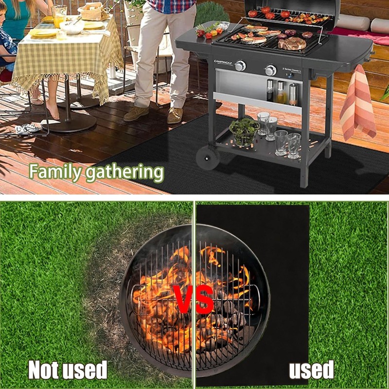 Fireproof Mat - 100 x 182 cm, Foldable Grill Mat,