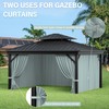 Pakunoda Outdoor Gazebo Curtain Replacement Universal 4-Panel Sidewalls 10' X