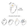 LSYYSL 4 Pieces Of Open Metal Rings, Adjustable Rings, Creative
