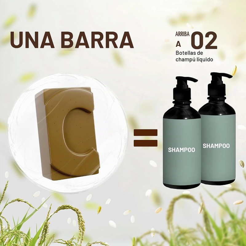 Herbishh Acondicionador Sólido de Agua de Arroz para Cabello 3.53