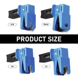 Gseigvee 4 PCS Car Vertical Oil Pipe Clamp, Multi-specification Pipe Stopper Kit for Brake Fuel Lines, PVC Anti-rust and Anti-scratch Clamp Tool, Universal for Most Cars Repair Accessories (Blue)