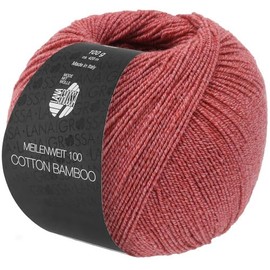 LANA GROSSA Meilenweit Cotton Bamboo | 4-fädiger Bambus-Sockenklassiker, waschmaschinenfest | Handstrickgarn aus 40% Baumwolle, 25% Schurwolle, Viskose | 100g Wolle zum Stricken & Häkeln | 420m Garn